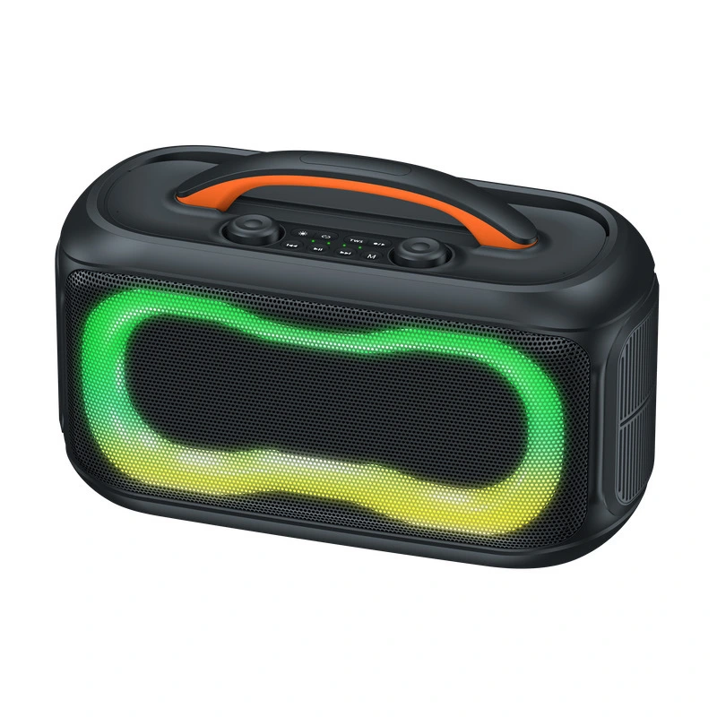 30W/60W Portable Bluetooth Party Speaker with Dual 5 Woofers, Top Carry Handle and Horizontal RGB LED Outline | Deluxe AV AP-2558M2 1