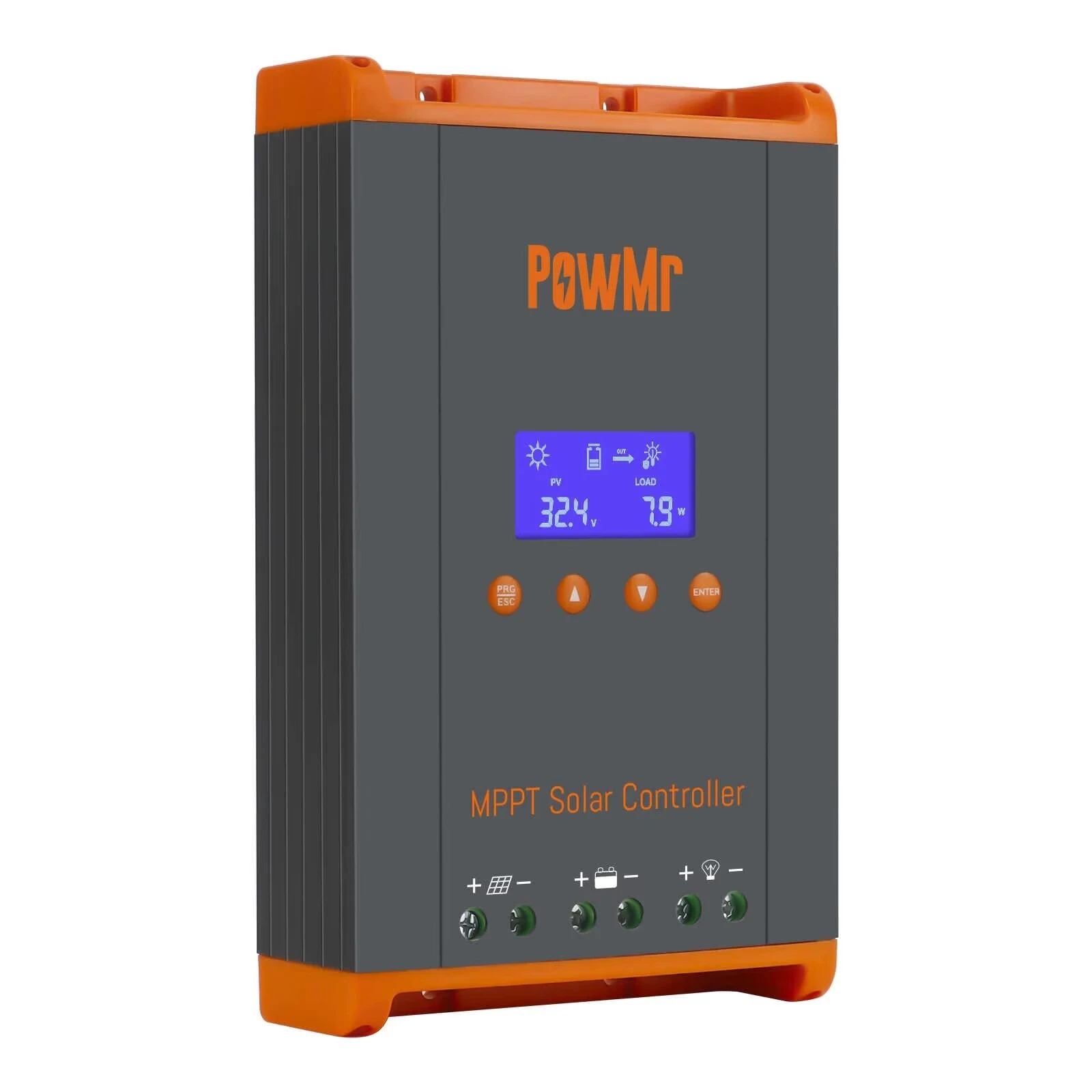 60A MPPT solar charge controller auto‑detects 12‑48V, supports up to 12‑unit parallel expansion. LCD screen works for LiFePO4, gel & lead‑acid for off‑grid solar 1