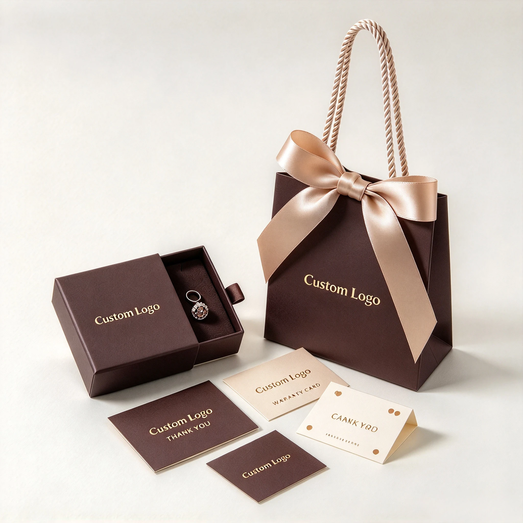 Custom Logo Drawer Packaging Box & Eco-Friendly Jewelry Box Set 5