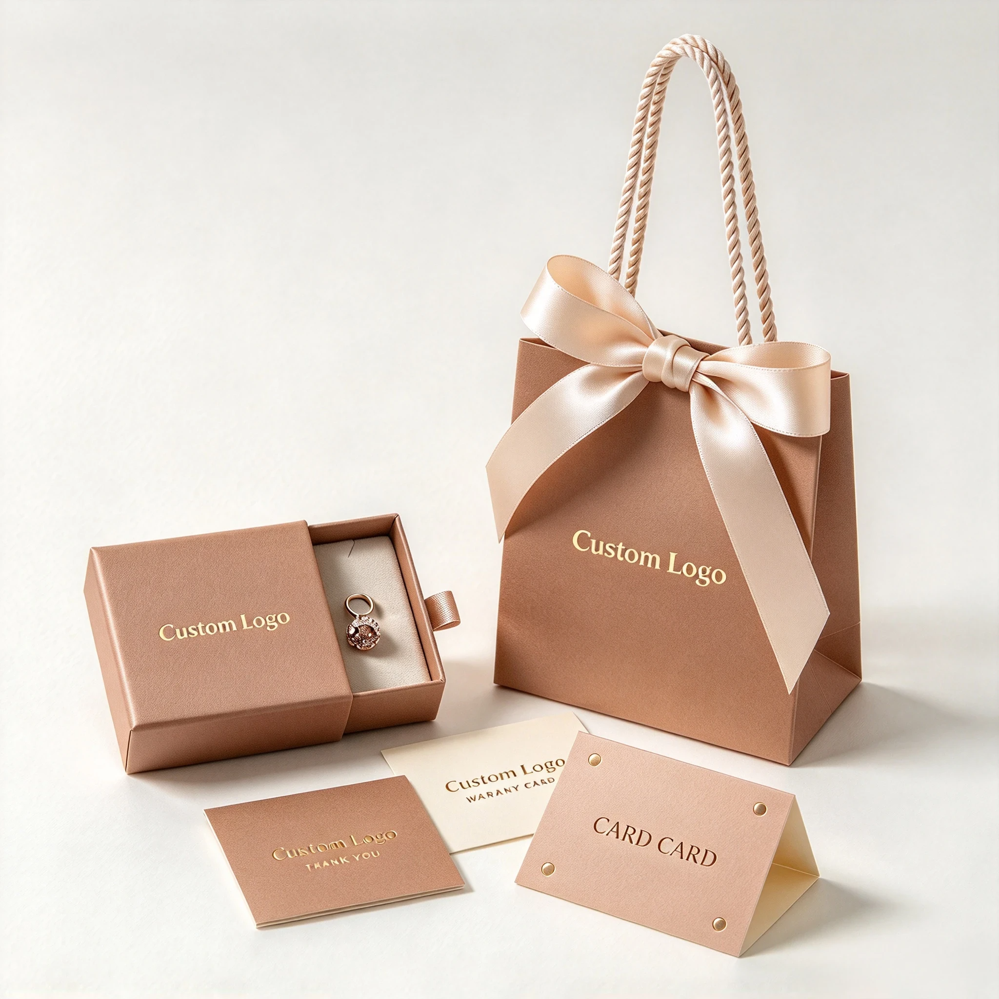 Custom Logo Drawer Packaging Box & Eco-Friendly Jewelry Box Set 4