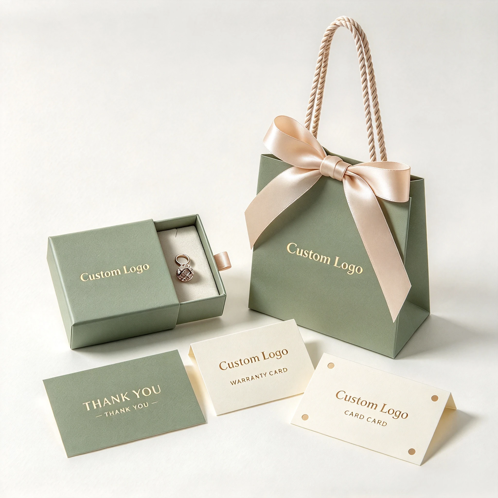 Custom Logo Drawer Packaging Box & Eco-Friendly Jewelry Box Set 3