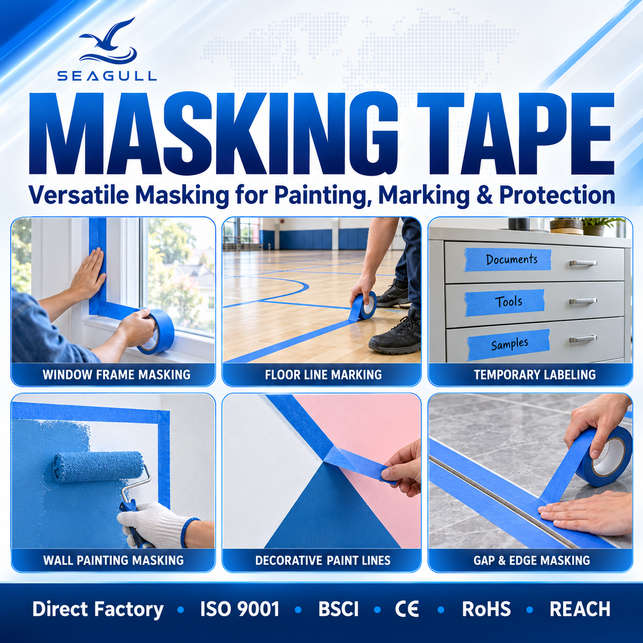 Masking tape for painting preparation