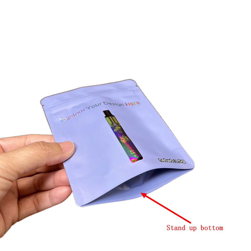 Custom Printed 3.5g Mylar Stand Up Pouch, Resealable Ziplock Food Packaging Bag 3