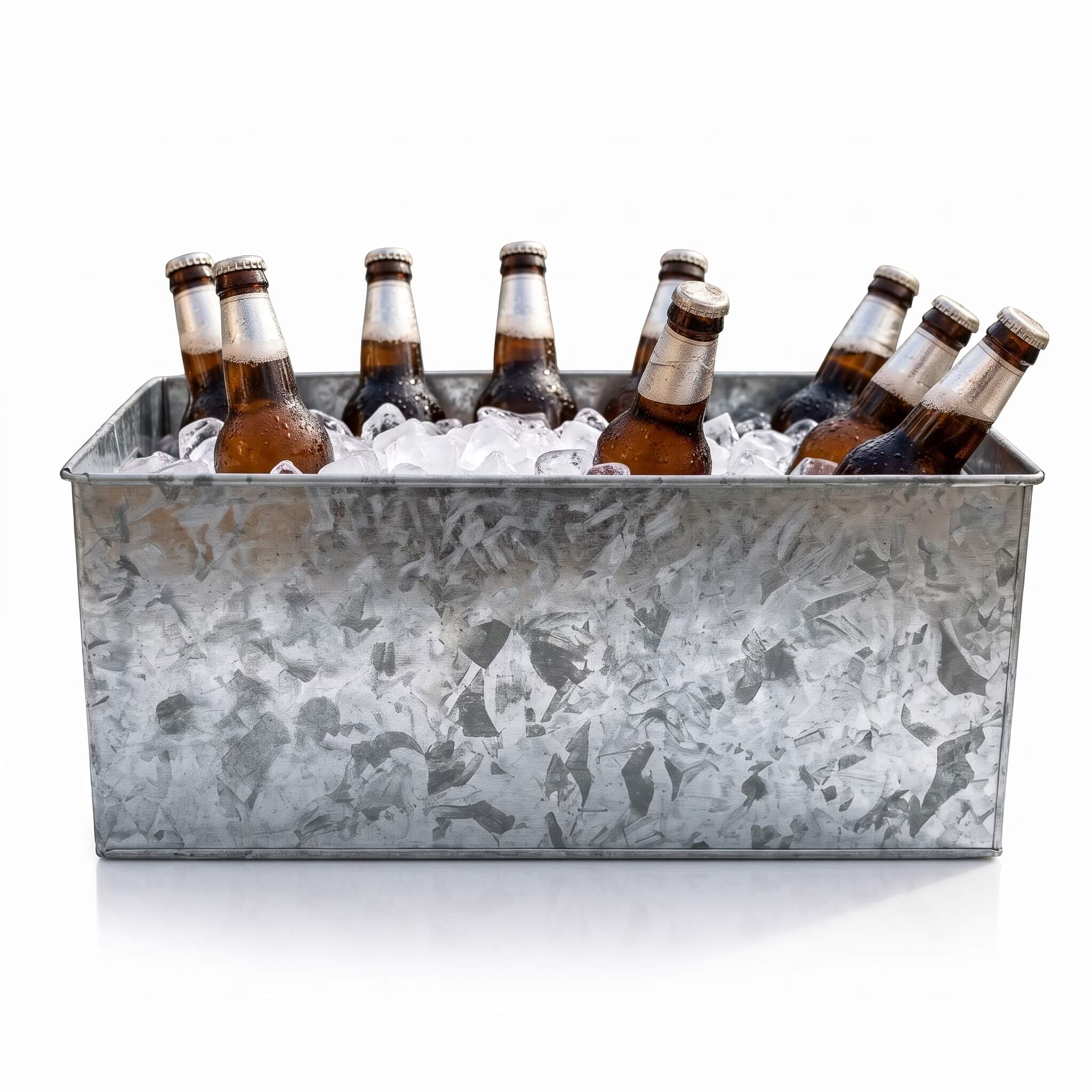 Rectangular Galvanized Metal Ice Bucket 1.4 Gallon - Longrichbar