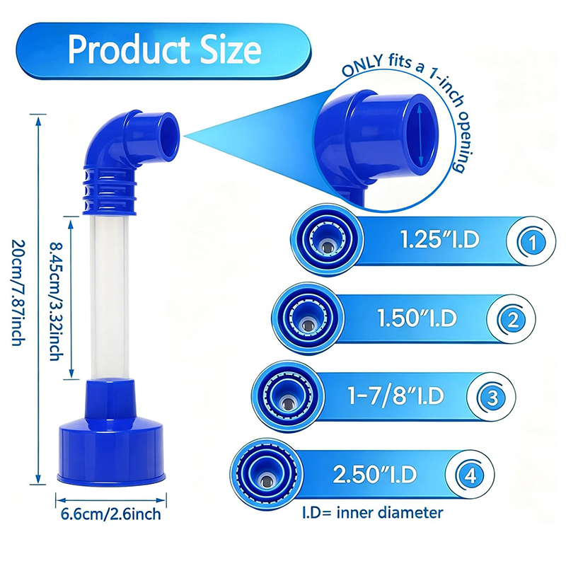 SANQIAOHUI AC Drain Line Unclogger Adapter, HVAC Condensate Drain Cleaner Tool, Wet Dry Vacuum Attachment for AC Drain Lines 4