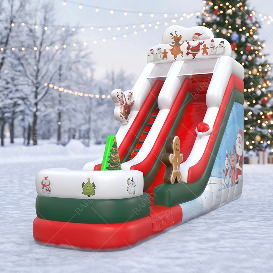 Giant Christmas inflatable slide