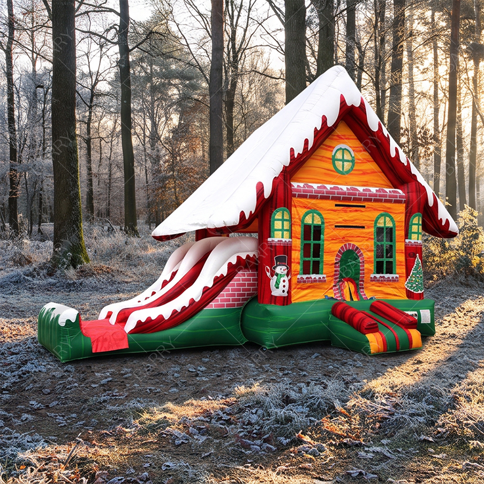 Gingerbread house inflatable combo