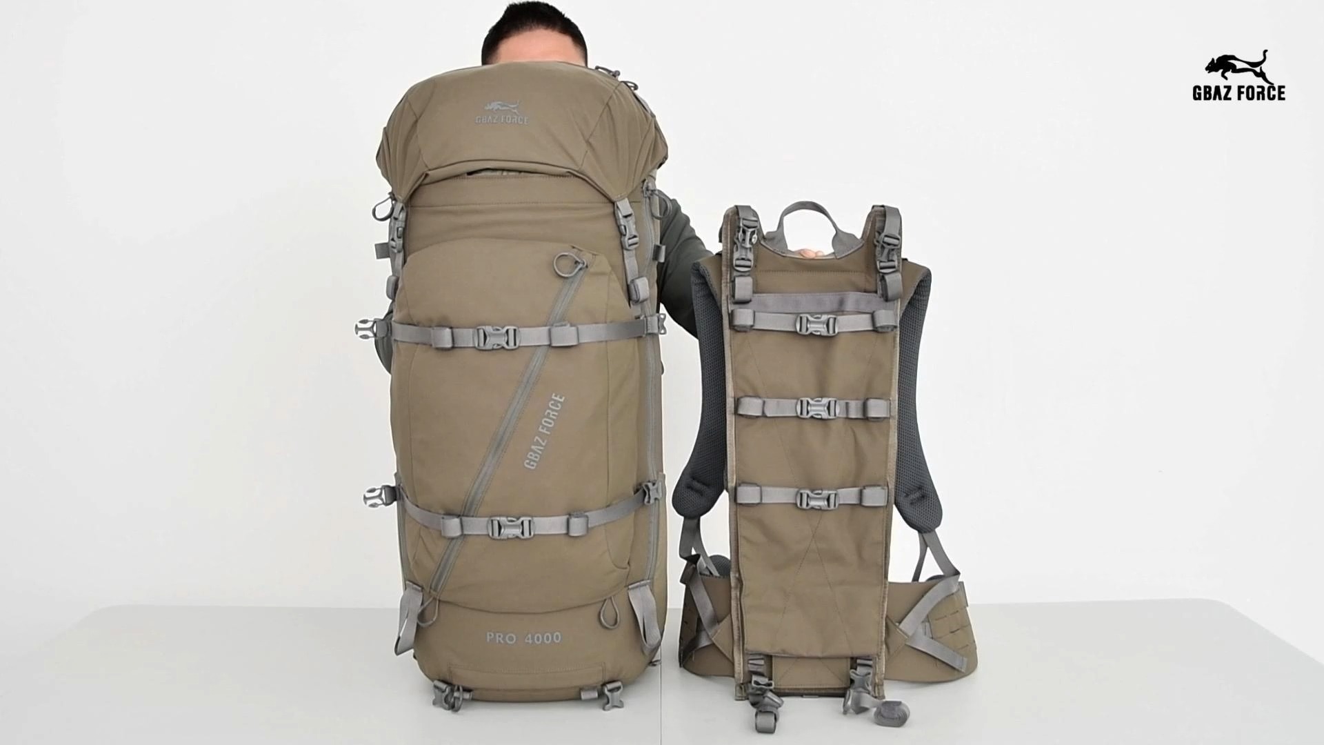 GAF 65L 500D Nylon Hunting Backpack with Ultralight Aluminium External Frame 905-046 Bow Rifle Carrier Pack 1