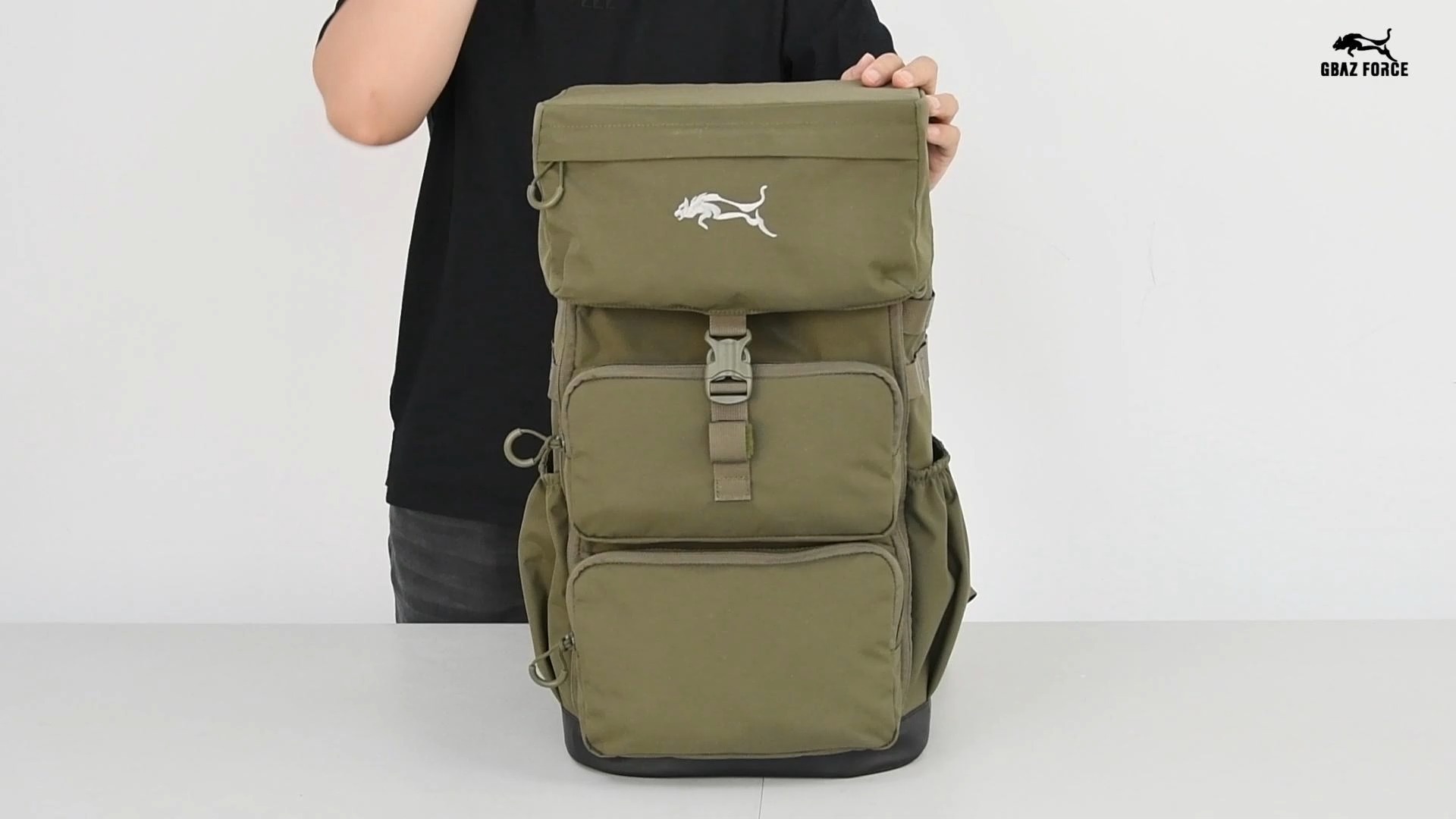 Batoh na lovecké křeslo GAF 25L 500D Nylon s odnímatelným skládacím hliníkovým rámem a zipy YKK 1