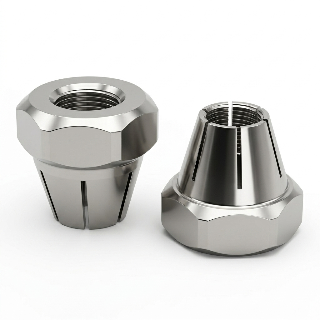 Custom CNC Machined Slotted Conical Lock Nuts for Aerospace Applications 2