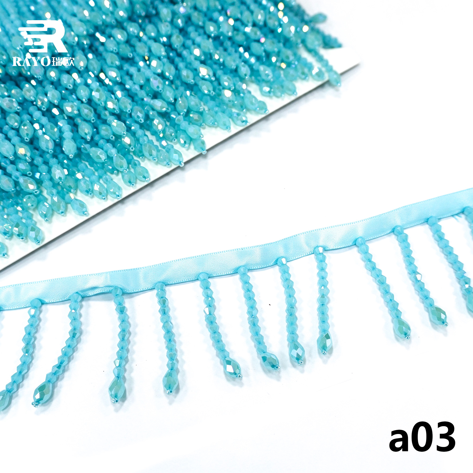 Beaded Fringe for Garments 5cmJewelry Beads Belly Sewing Tassel Fancy Dress Trimmings Body Rhinestone Trim 7