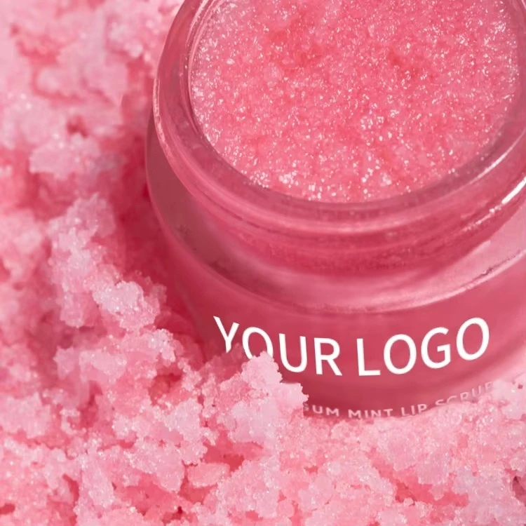 Mlm Private Logo Organic Vegan Exfoliating Sugar Pink Lip Scrub Moisturizing Strawberry Lipstick 1