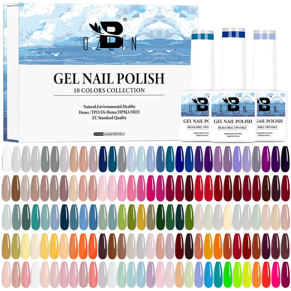 Esmalte de uñas en gel vegano Bozlin, 150 colores, sin hema, estándar UE-EE. UU., venta al por mayor 1