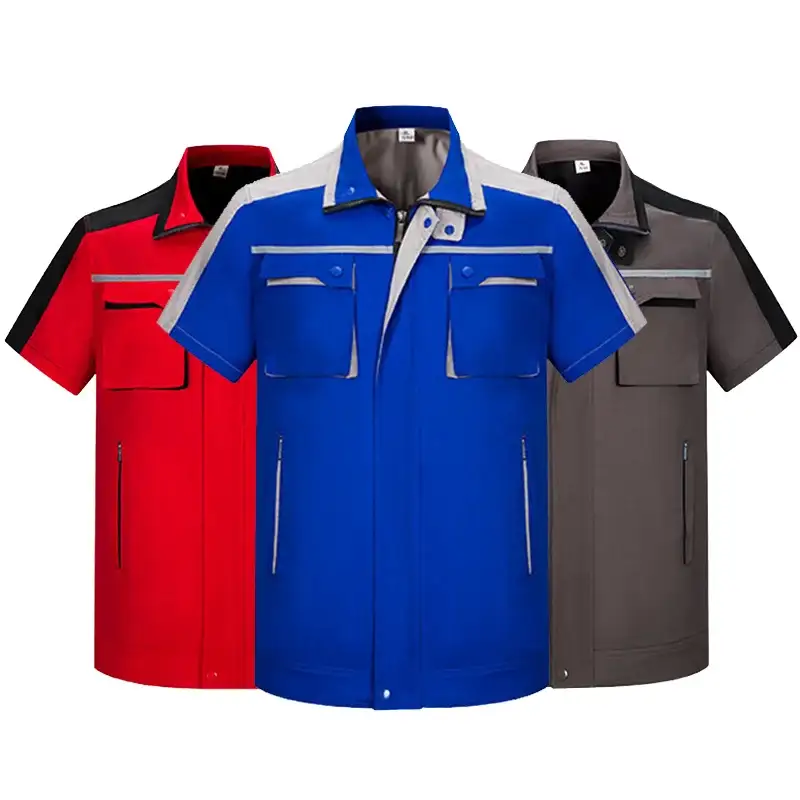 Breathable Construction Workwear Long-Sleeve/Short-Sleeve Coveralls Adult Protective Workwear 1