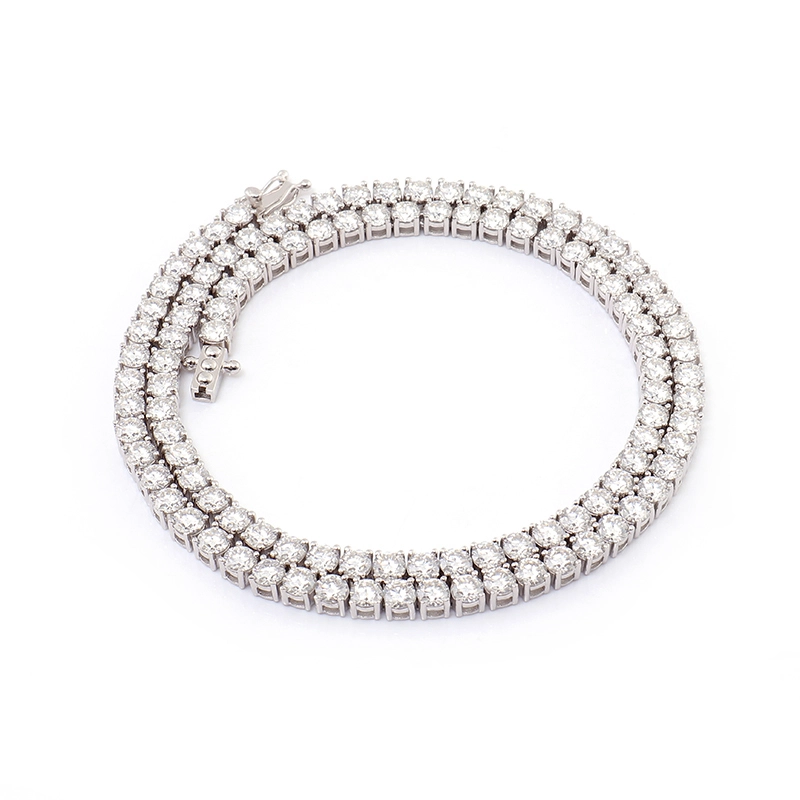 Chain Necklace In Stock Custom Round 925 Sterling Silver Jewelry Fashion Men Gift Silver Party Classic Stone Unisex Oem 1