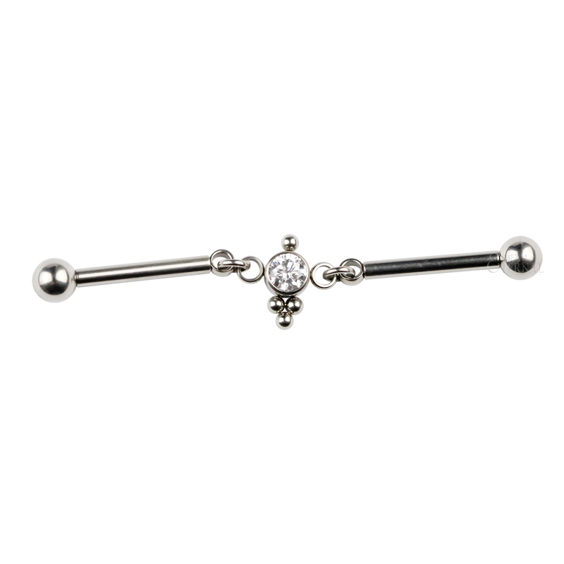 Eternal Metal Astm F136 Titanium Internally Threaded Dangle Titanium Earrings 1