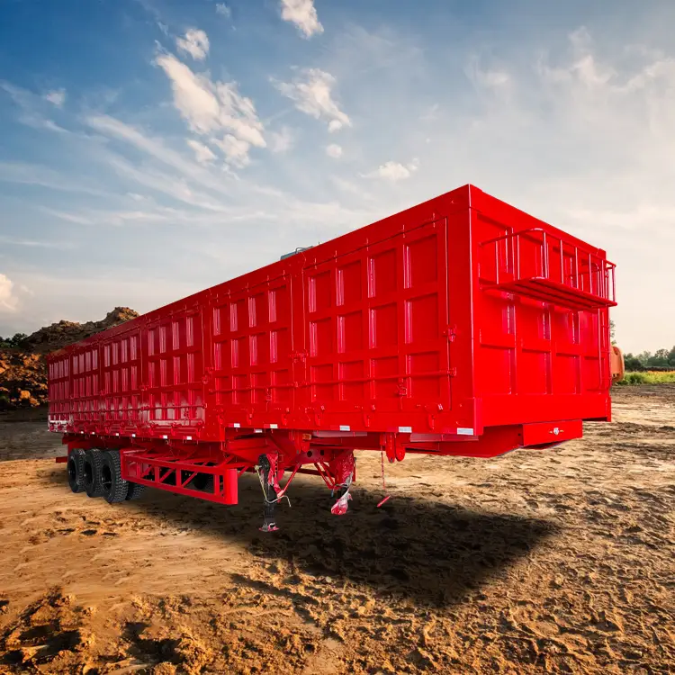 Tipper de conteneur semi-remorque de vidage latéral à 3 axes 60T 1