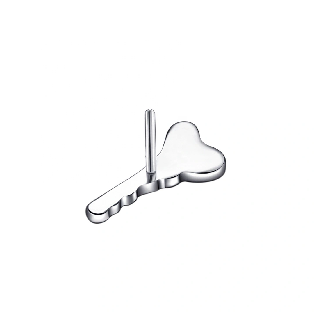 Eternal Metal Implant Grade Titanium Threadless Push In Key Shaped Ends Titanio Piercing 1
