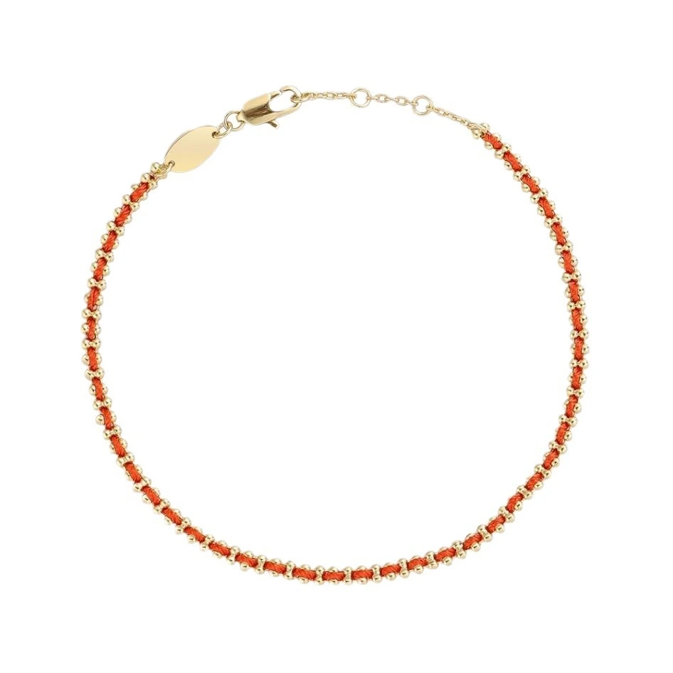 New Red Rope Bracelet Gold Plated High End Light Luxury Versatile Couple's Handicraft 1
