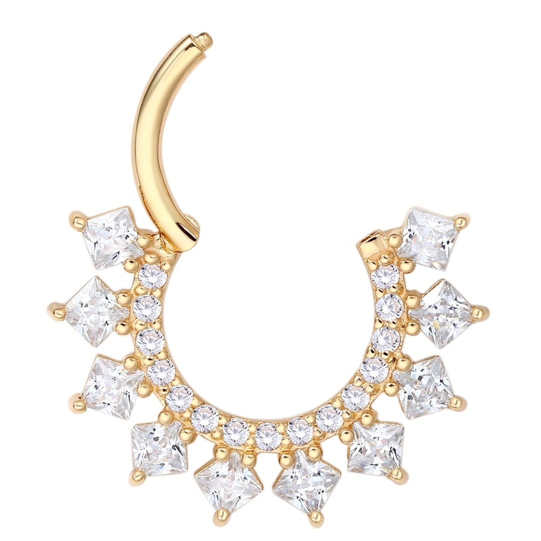 Eternal Metal 14k Solid Gold Clicker Hoop Ring Piercing Jewelry 1