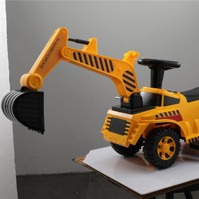 Coche de paseo con batería, coche eléctrico, excavadora, andador preescolar para niños, juguetes para juego de roles 1