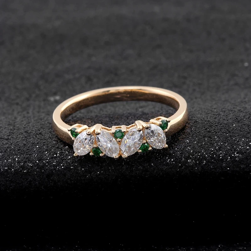 Provence Hot Vente 10k Rague en or jaune coupé ovale Moisanite Def Color Diamond Style romantique pour amant 1