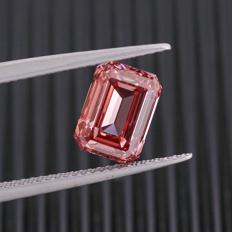 2.612carat Pink- Vvs2 Emerald Cut Lab Grown Diamond Cvd Diamond On Sale 1