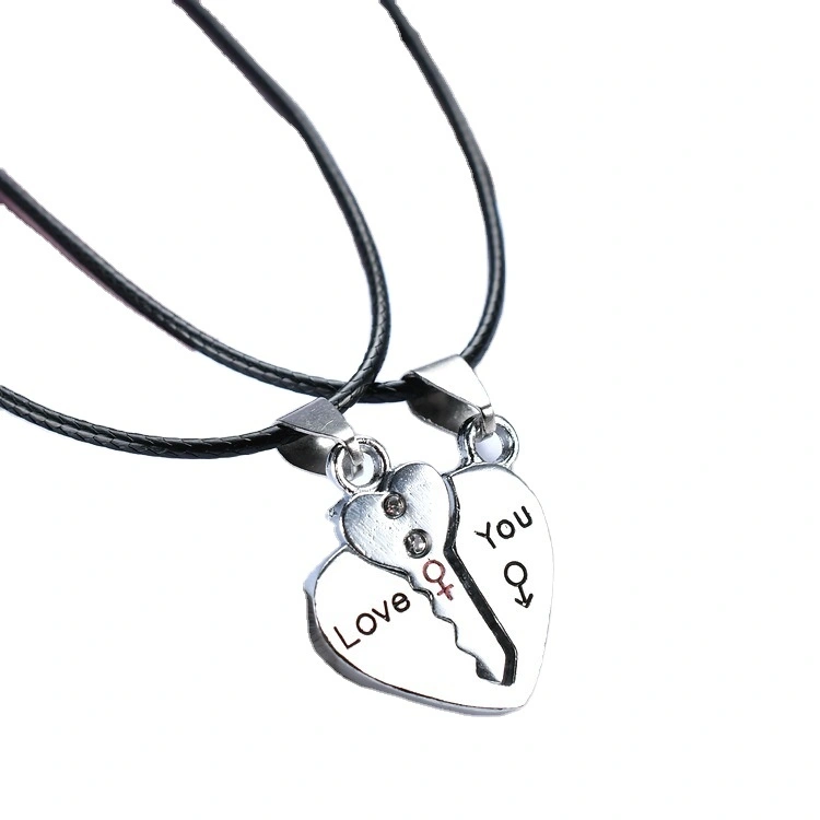 Couple Necklace Pair Of Individualized Student's Best Friend Gift Korean Spliced Key Lock Friendship Bff Necklace Jewelry 1