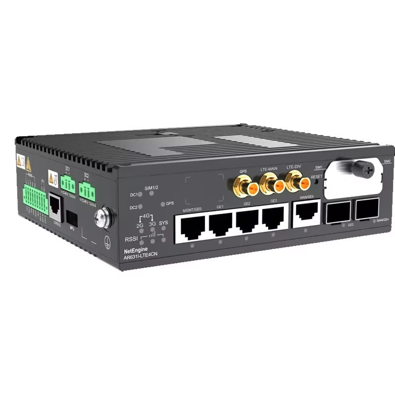 Netengine AR631I-LTE4CN 50010695 2*RS485 1*DI/DO,3*GE (10/100/1000M RJ45) Router 5g SIM 1