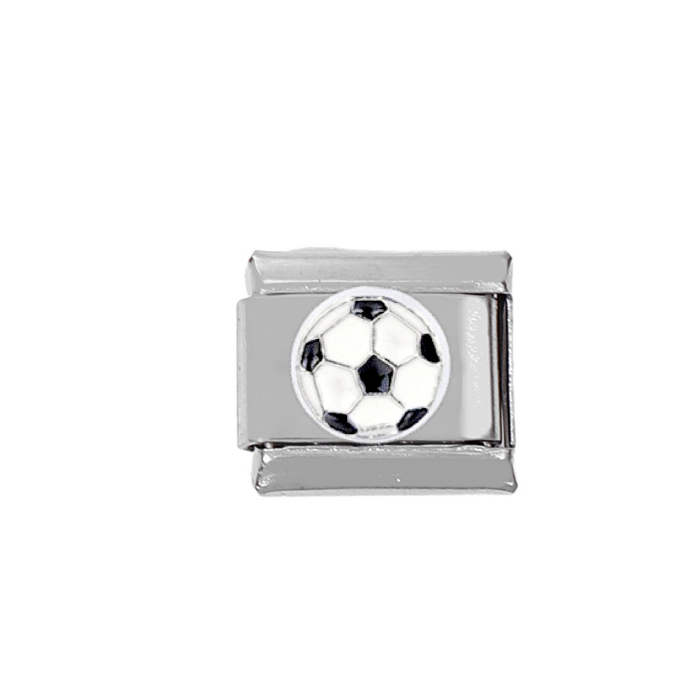 2024 Diy Personalized Shining Football Sports Series 304 Stainless Steel Italian Charm Bracelet 9mm * 10mm Module 1