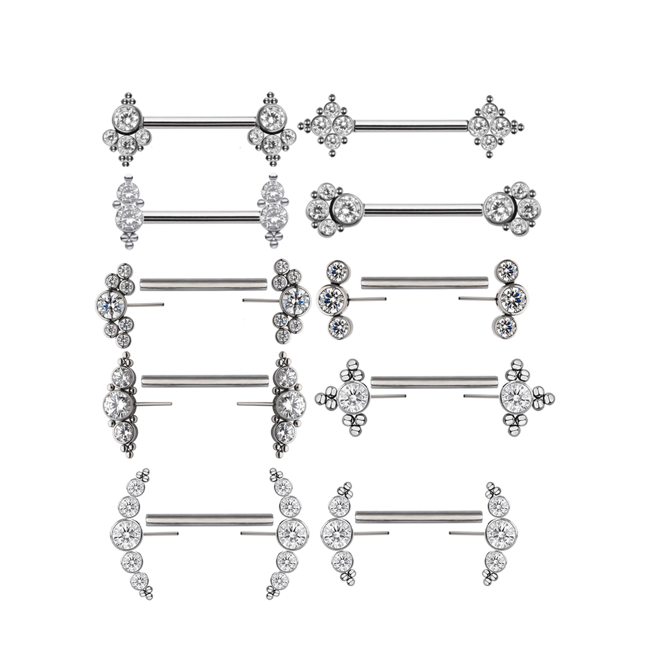 Eternal Metal Astm F136 Titanium Implant Grade Threadless Nipple Piercing 1