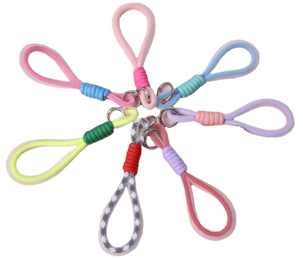 Ins Mesh Woven Dual Color Buckle Mobile Phone Water Cup Rope Pendant Bag Decoration Backpack Key Woven Rope Pendant 1