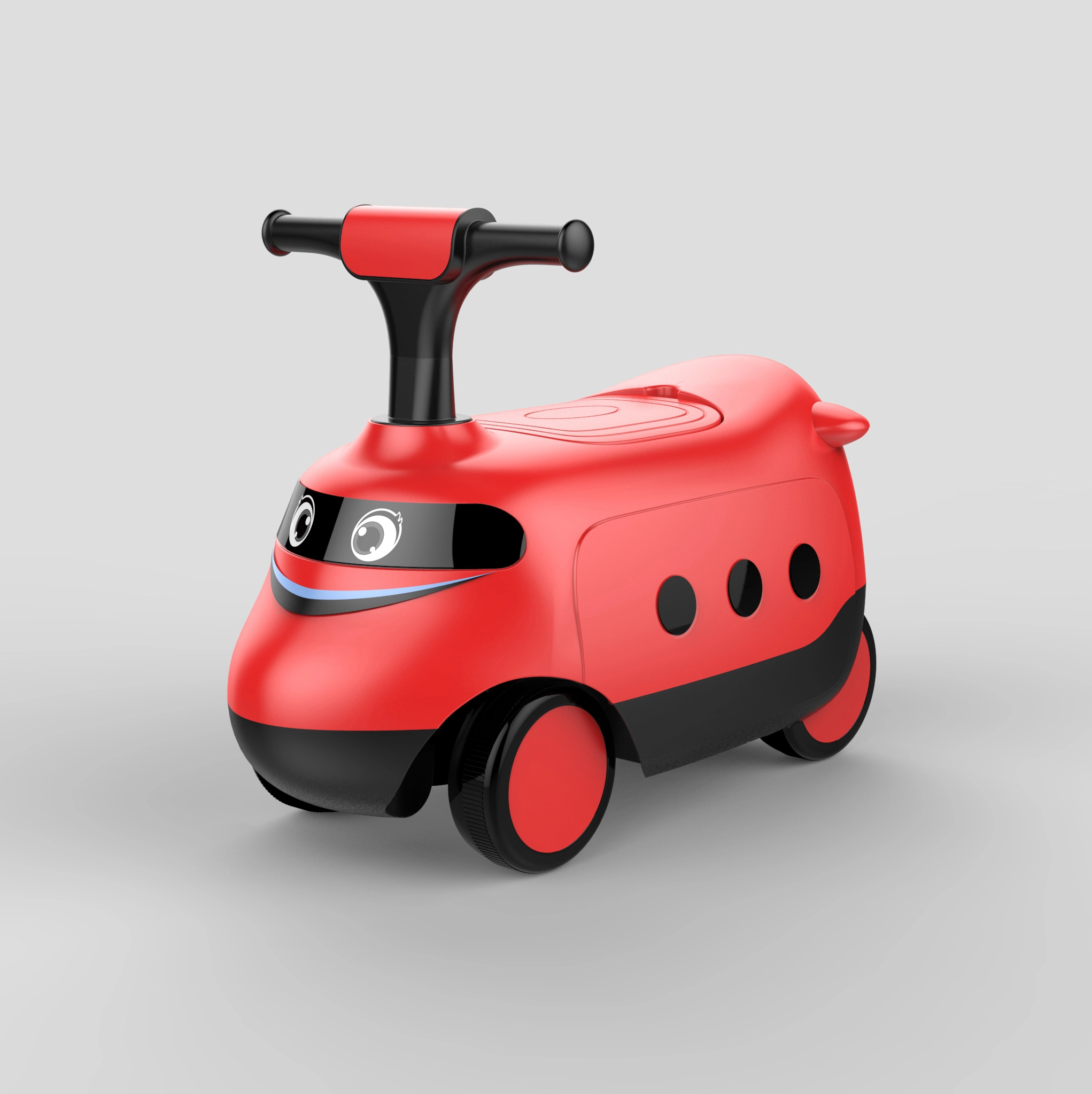 塑料幼儿汽车骑乘玩具 2-4 岁 脚踏地板方向盘 带音乐 滑动 促进协调性发展 1