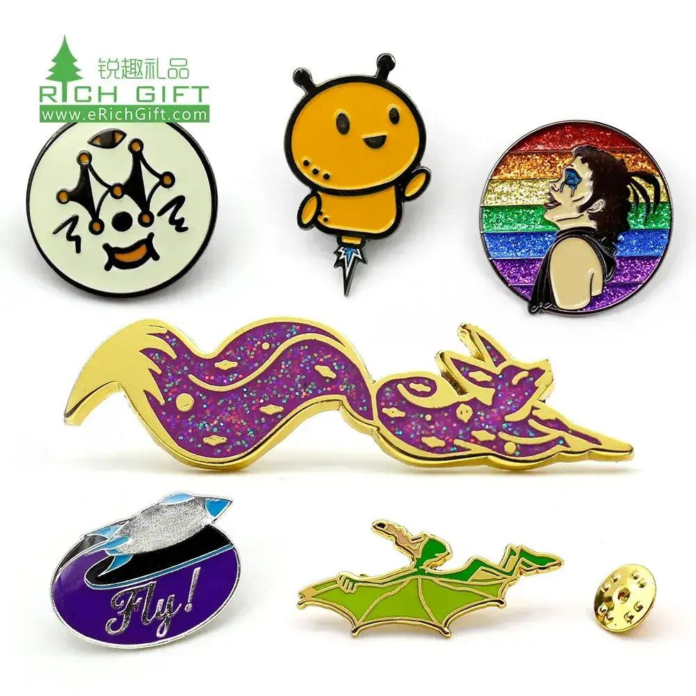 Custom Electroplated Enamel Pins & Glitter Pins | Ever Rich Gift 1