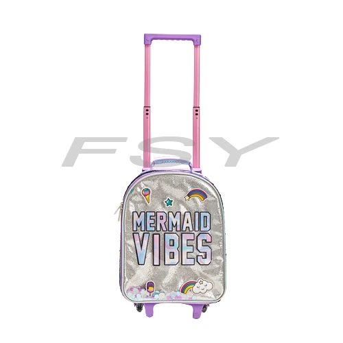 Accept Custom School Bags With 2 Wheels Waterproof Durable Rolling Student Backpack Mochila Children School Trolley Bag 1