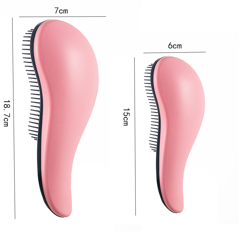Cepillo desenredante, cómodo peine iónico para cabello liso, peine de masaje para cabello liso, dientes suaves, plástico sin nudos para uso doméstico. 5