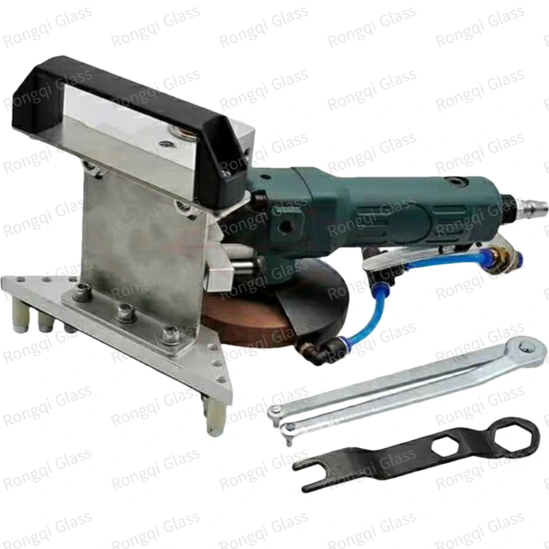 Radius 0-30mm Pneumatic Glass Rounding Machine Glass R-angle Chamfering Machine Glass Right-angle Inverted Arc Pneumatic Edger 1