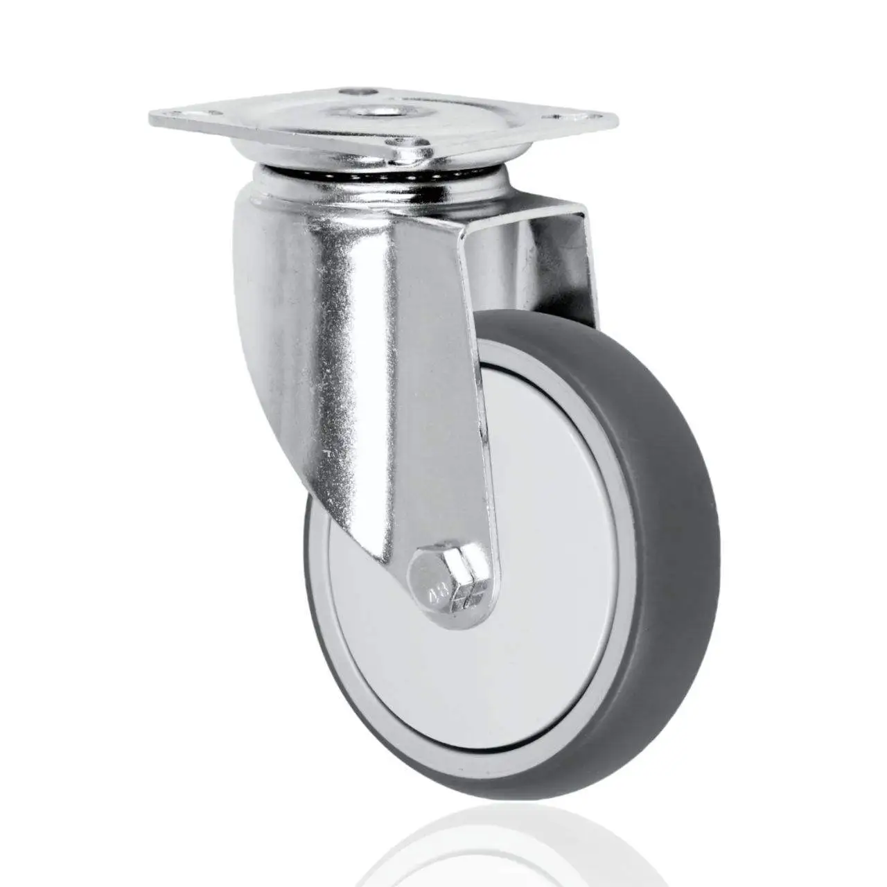 4inch Stainless Steel Single Ball Bearing Caster Trolley Wheel 1