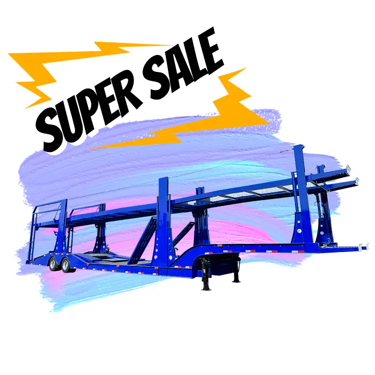 2 Axle 6 8 10 Cars Carrier Semi Trailer | LUYI 1