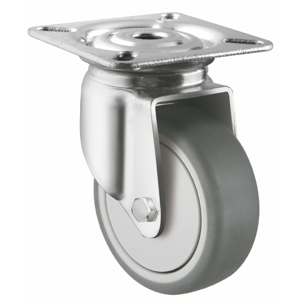 Good Quality Stainless Steel Sus304 Institutional 50mm Ball Bearing Castor Thermoplastic Rubber Anti-rusting Caster Wheel 1