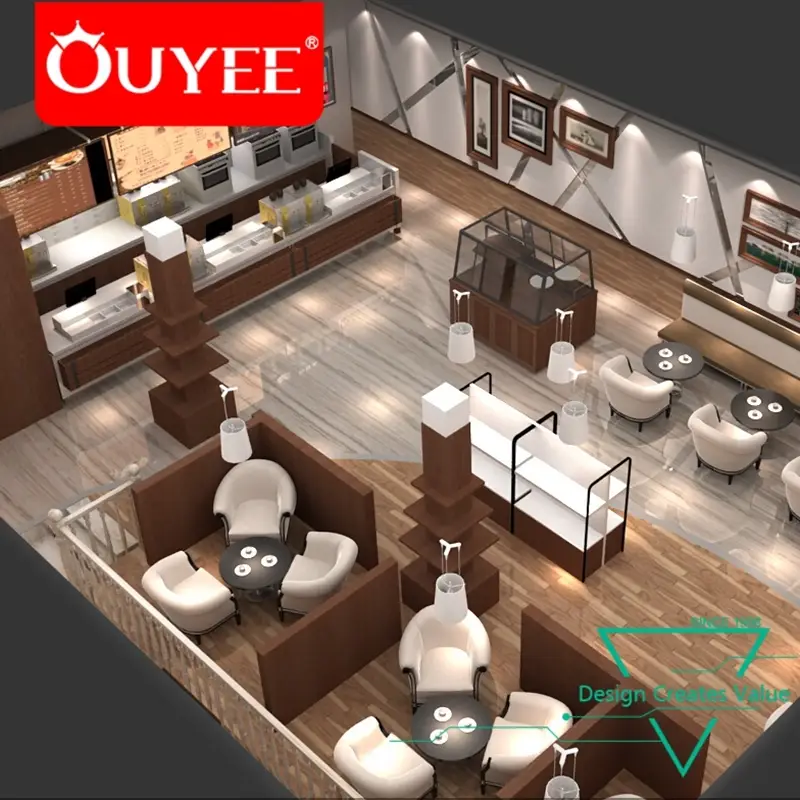 Arredamento per negozi, banconi alimentari e caffetterie nei centri commerciali. 1