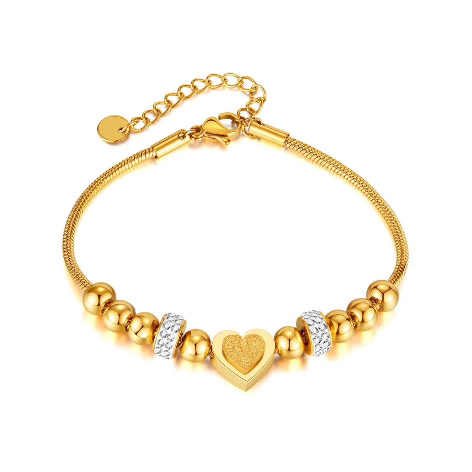 Gold Filled Plated Bangle Bracelets Stainless Steel Jewelry Bracelets & Bangles Making Heart Pendants Charms 1