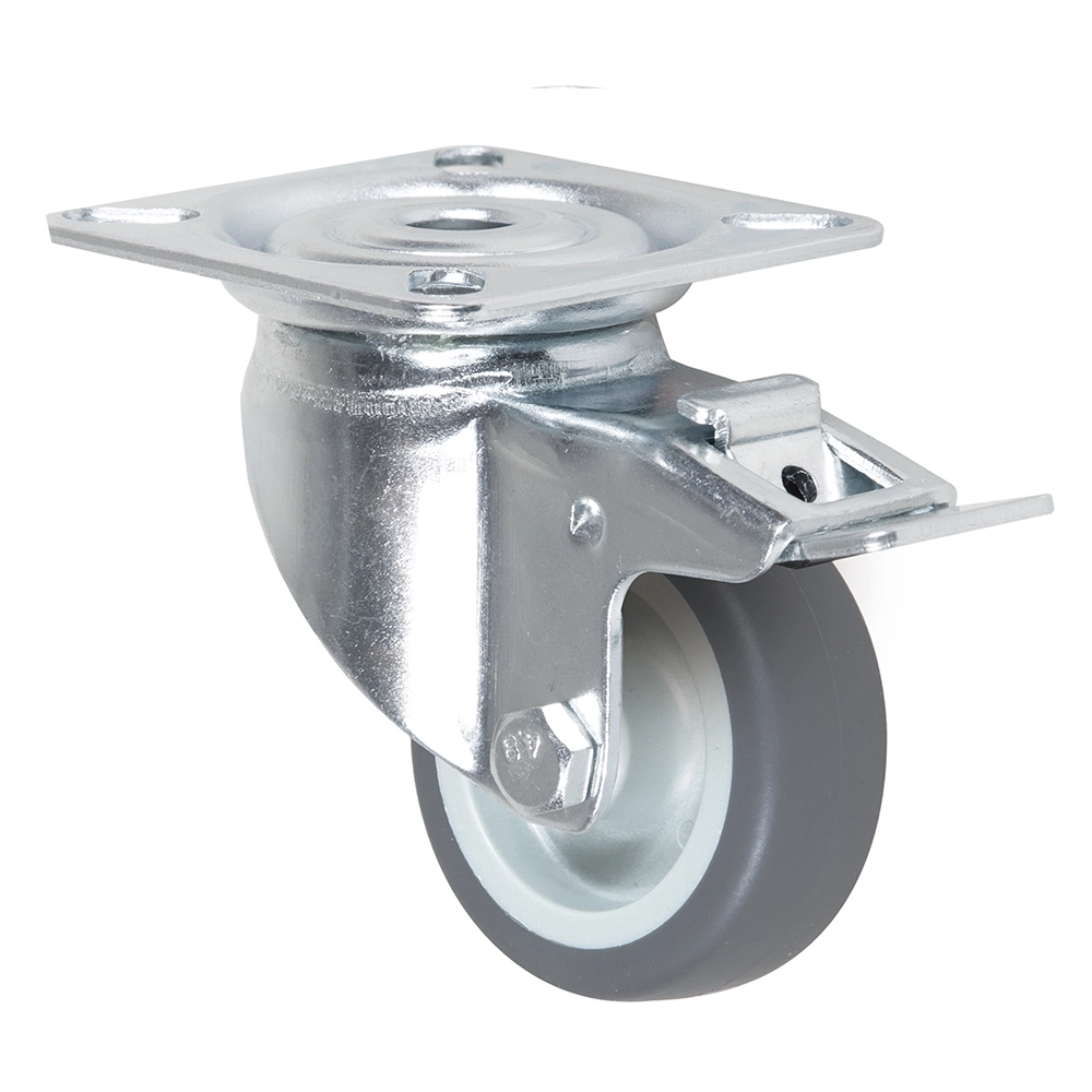 Classic Tpr Wheel Locking Top Plate Brake Swivel 3 Inches 75mm Casters For Large Merchants Transport Equipment 1