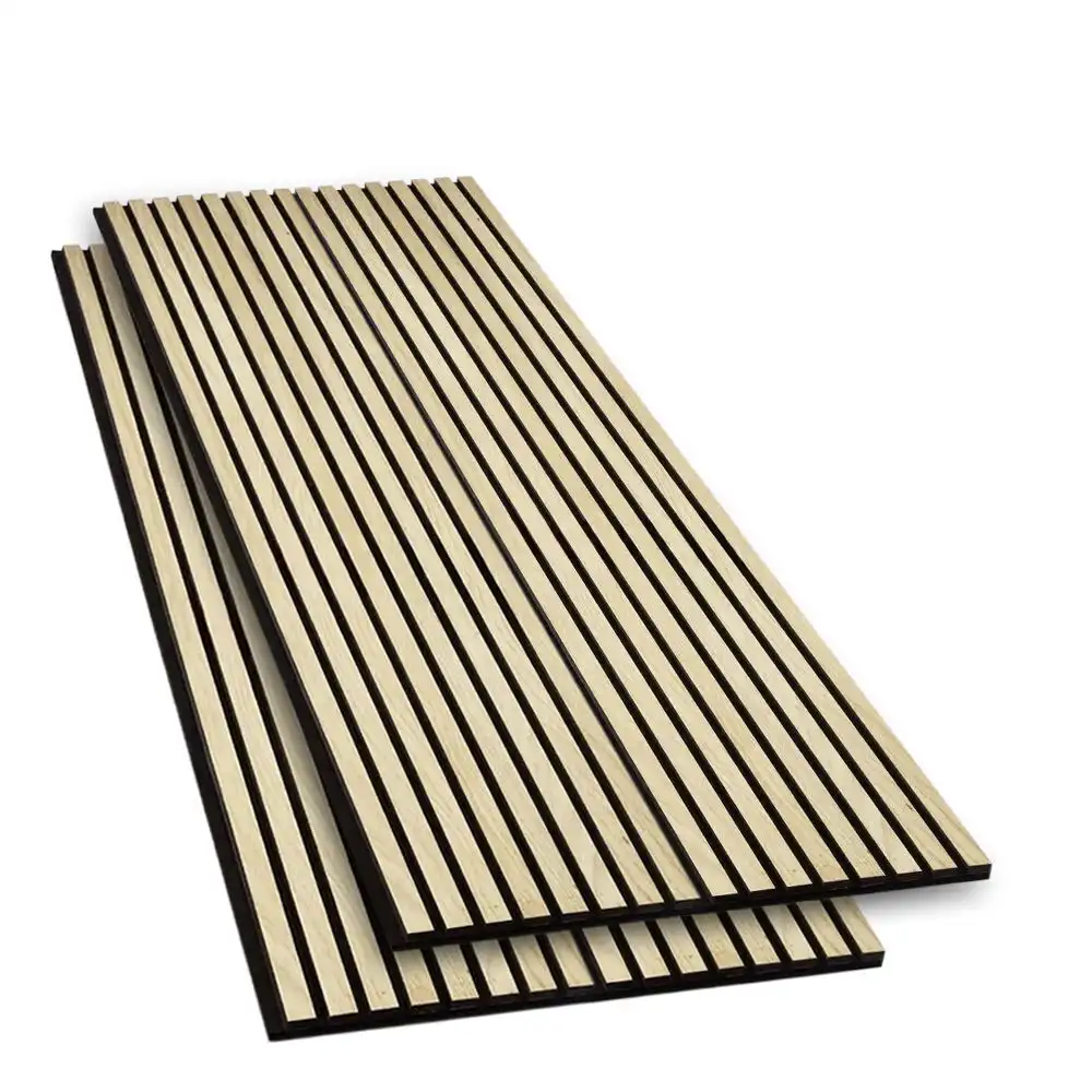 PET Slat Wood Acoustic Panel Akupanel Sound Absorbing Wall Panels Customized 1