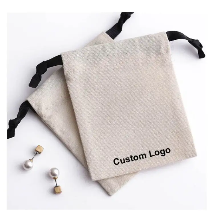 Custom Logo Letter Pattern Jewelry Gift Storage Canvas Tote Bag 1
