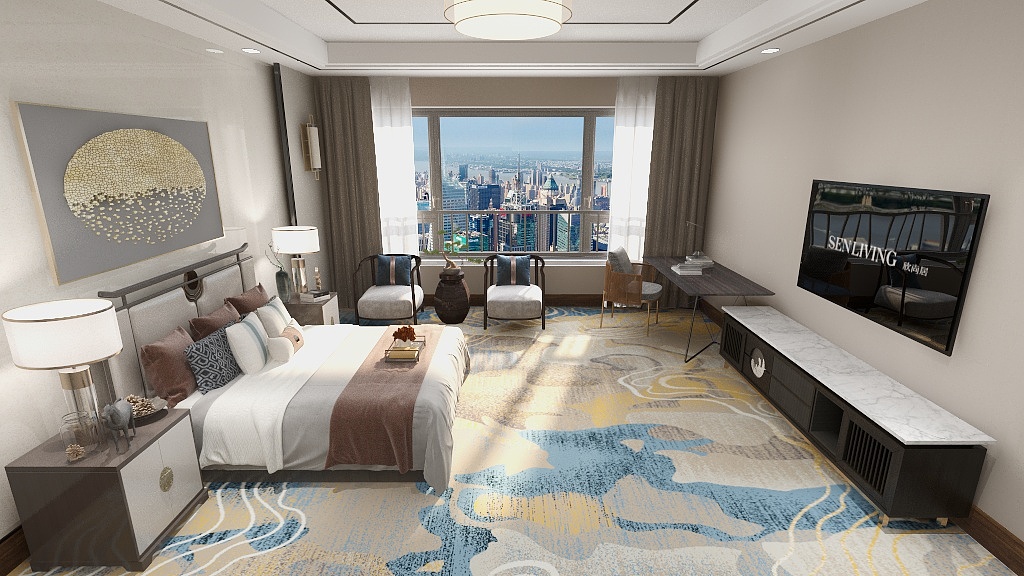 Luxury Hotel Customized Wool Nylon Corridor Carpet Tiles 4