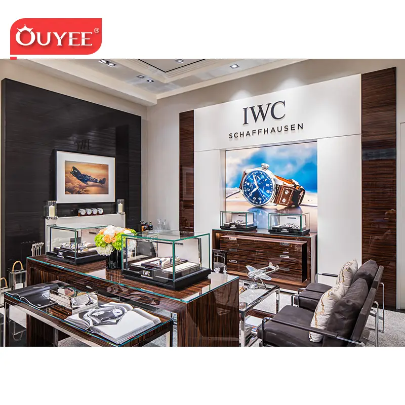 Vetrina commerciale a parete in vetro per orologi, ideale per gioiellerie. 1