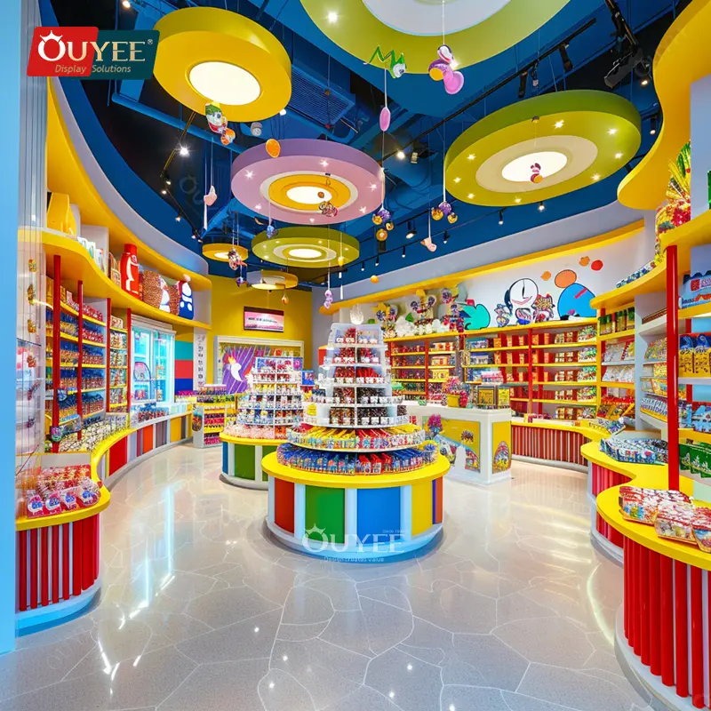 تجهيزات خشبية ورفوف عرض لتجهيزات متاجر المكسرات والحلويات 1