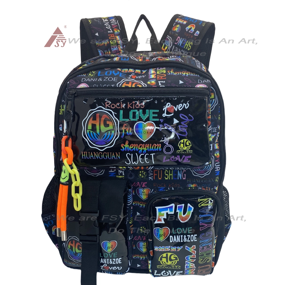New Arrival High School Student Bags Custom Print Pattern Casual Bag Youth College Computer Backpack With Multiple-pocket 1