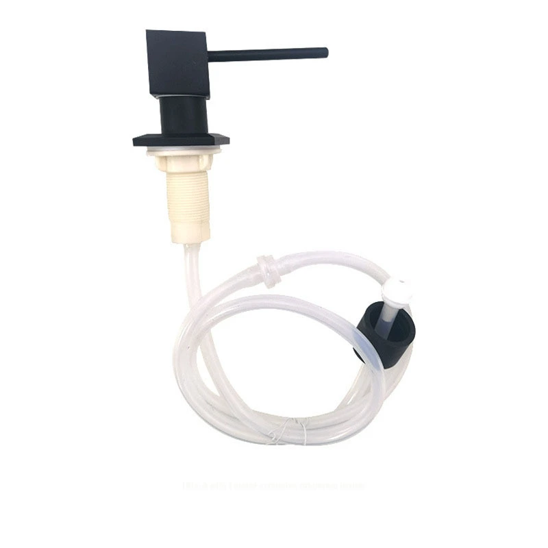 304 Stainless Steel Square Kitchen Sink Soap Dispenser with Extension Tube 1